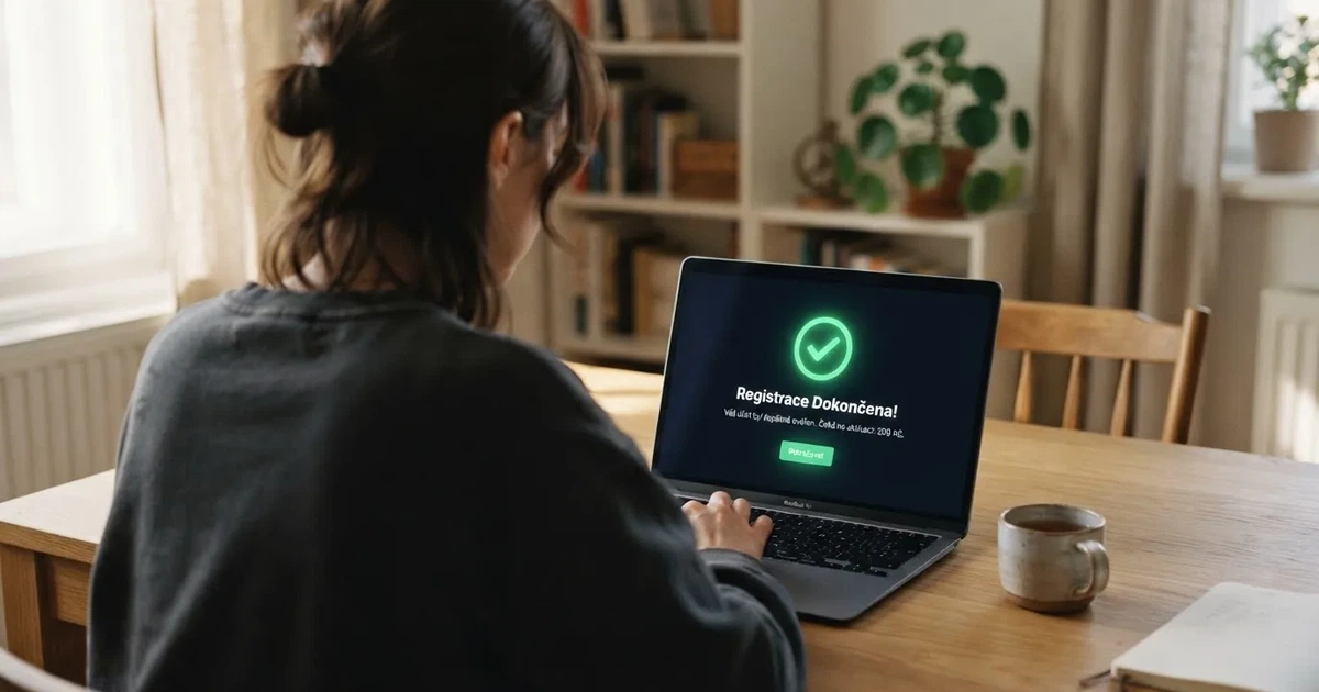 Registrační formulář českého online casina s ověřením totožnosti přes Bank iD